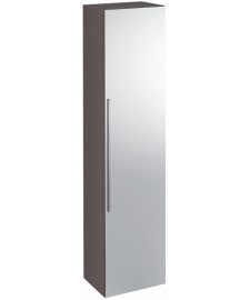 840152000 Шкафчик с зеркалом 360x1500x309 мм, крепление дверей слева/справа платина глянец